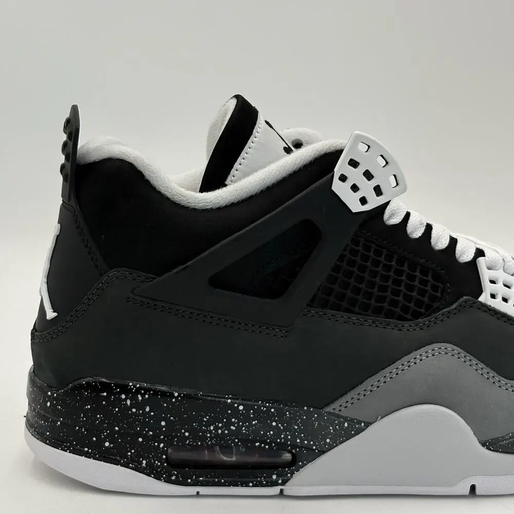 Jordan 4 Retro Fear 2024 Black White FQ8138 002 Mens Size 10.5 Sneakers